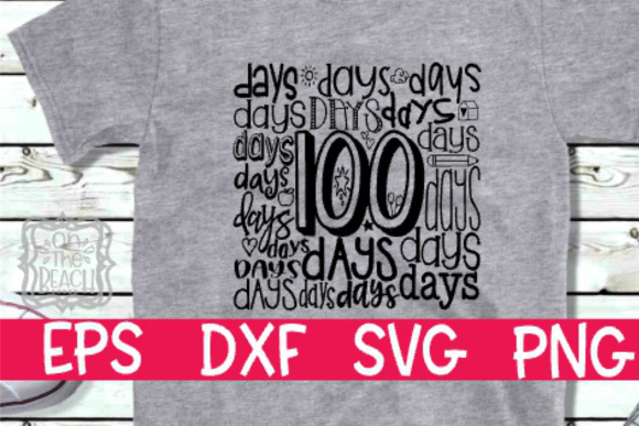 100 Days of School - Word Art: A Versatile SVG for Graphics