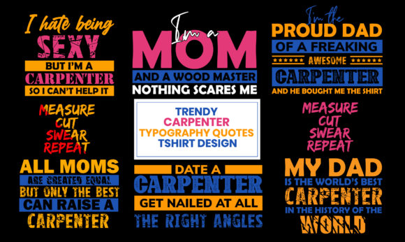 Carpenter T-shirt Bundle: A Must-Have for Graphics and Print Templates