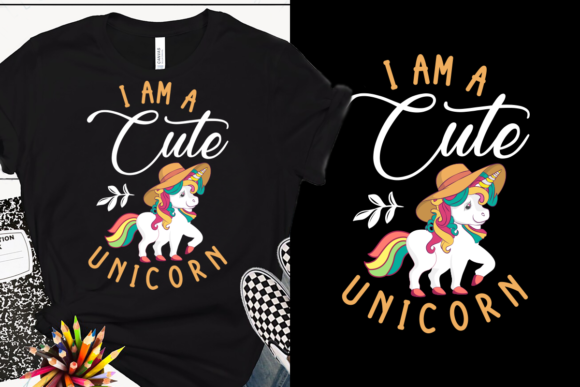 Cute and Magical: Unicorn T Shirt I Am a Cute Unicorn