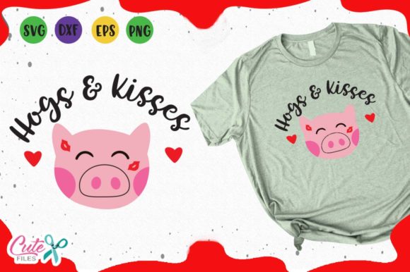 Hogs and Kisses: Adorable Graphics for T-Shirt Designs
