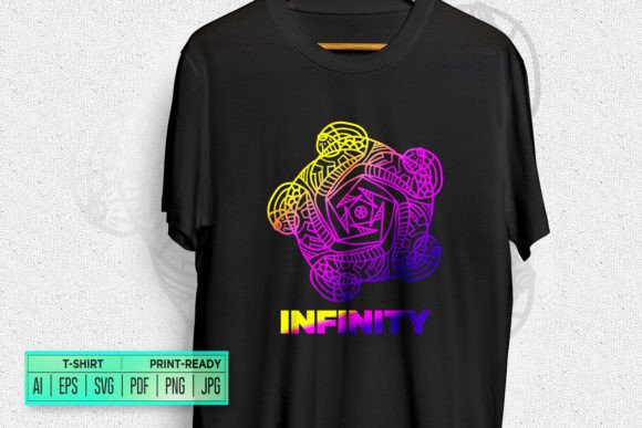 Inifinity Mandala Art T-shirt Design for Graphics