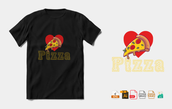 Love Pizza - T-shirt Design for Local Branding