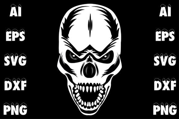 Skull Vector Art: A Bold Graphic for T-Shirt Designs and More