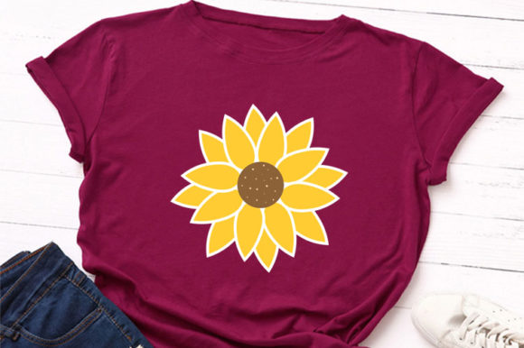 Sunflower SVG, Clipart for T-Shirt Designs and Graphics