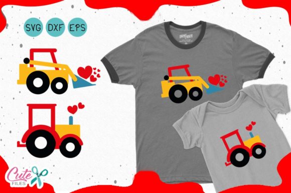 Tractor with Hearts Valentines Day Svg: Perfect for T-Shirt Designs and Graphics