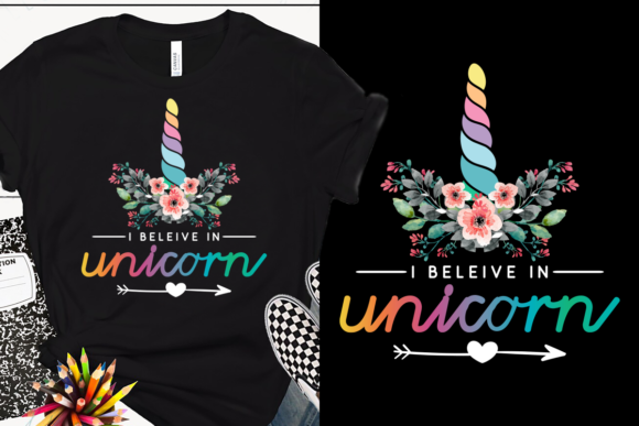Unicorn T-Shirt Design: A Playful Graphics Asset