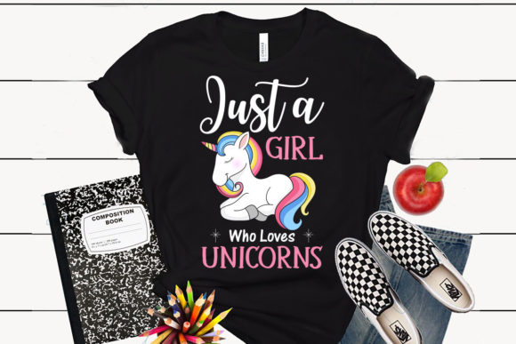Unicorn T Shirt Design Just a Girl Who: A Graphics Gem for T-Shirt Designs